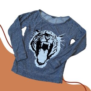 Express Studded Tiger Sweatshirt